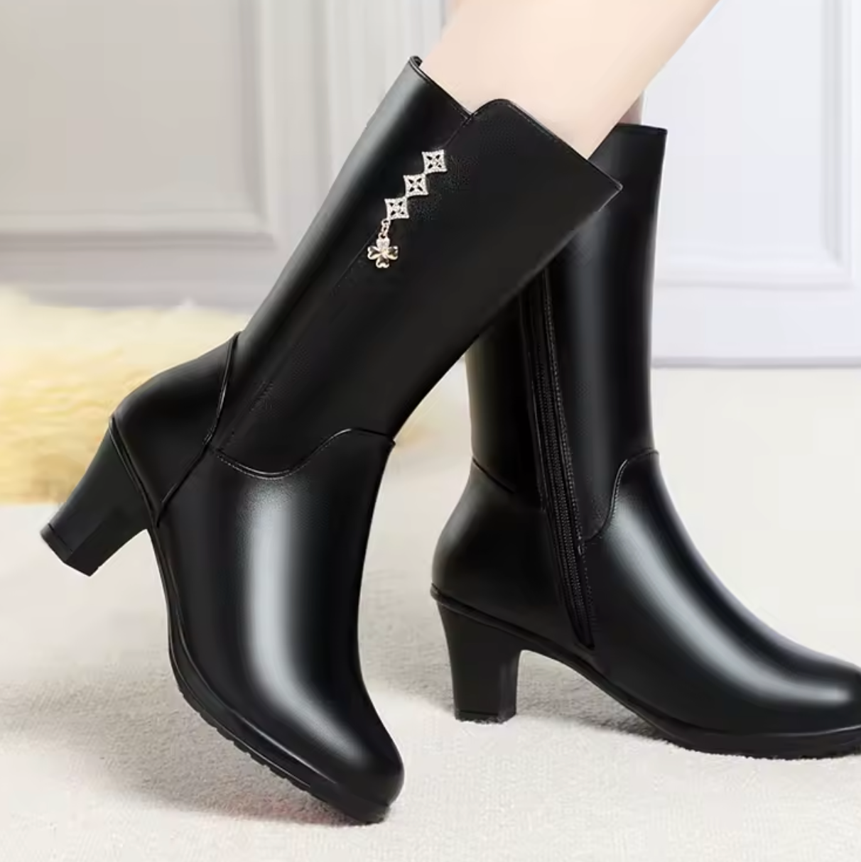 Damenstiefel aus Leder